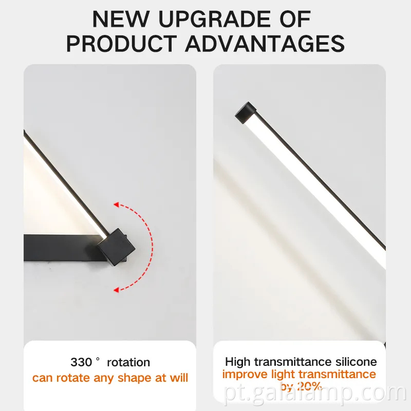 Lâmpada de parede contemporânea de 220V LED para decoração interior elegante